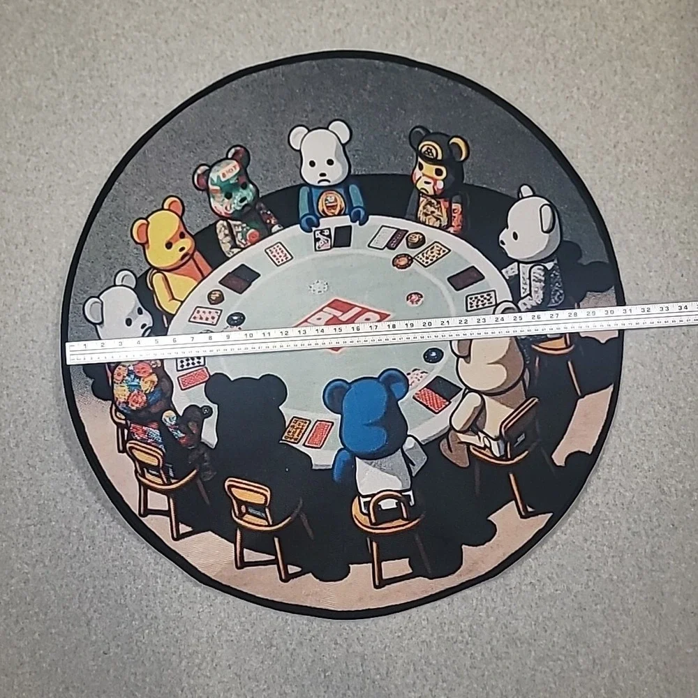 Bearbrick Poker Non Slip Floor Rug Wall‎ Decor  The Last Game Rose Grip 31